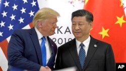 امریکی صدر ڈونلڈ ٹرمپ اور چینی صدر ژی جن پنگ (فائل فوٹو)
