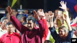 وینزویلا کے صدر نکولس ماڈورو دوسری مدت کے لیے صدر بننے پر خوشی کا اظہار کر رہے ہیں۔ 21 مئی 2018